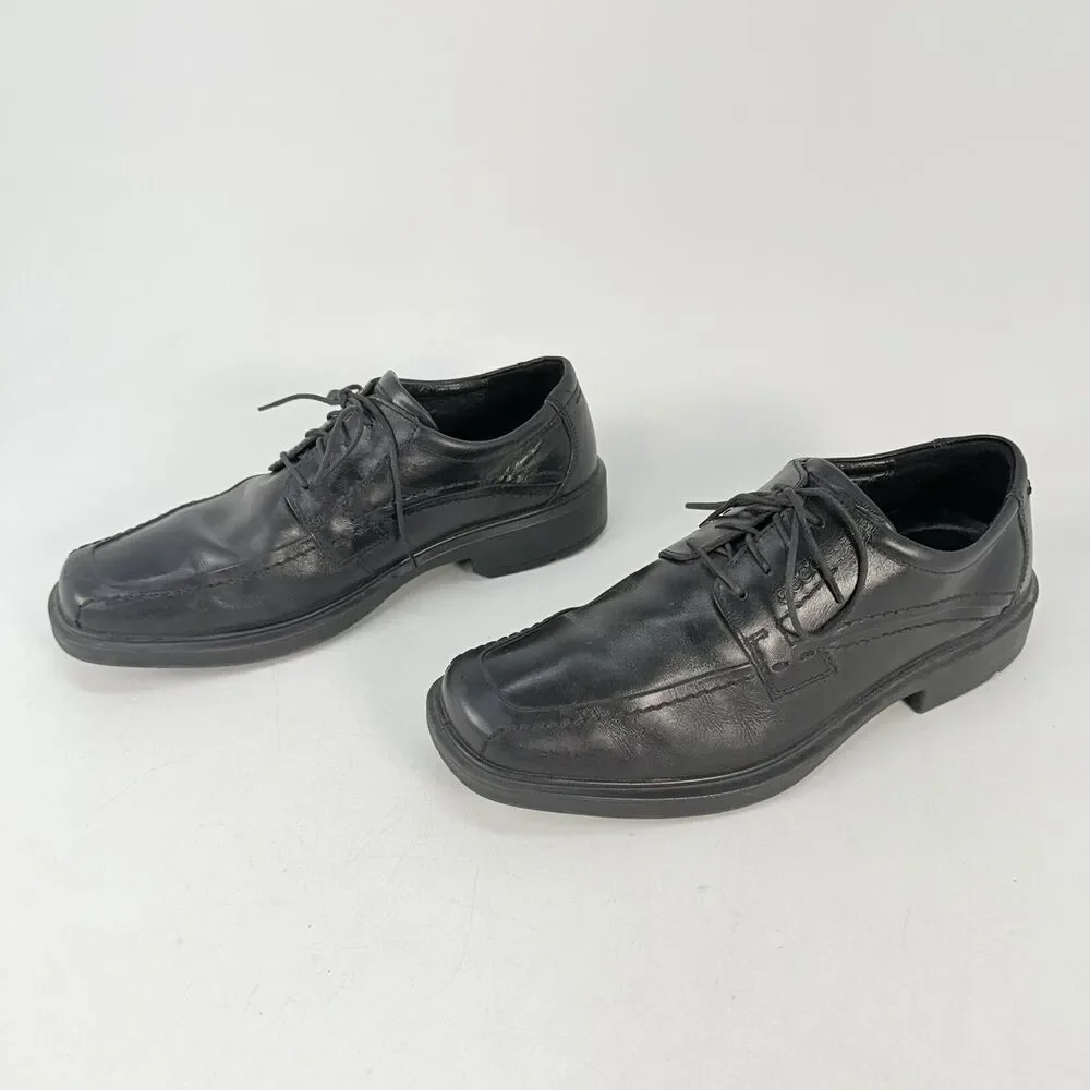 Ecco Berlin Apron Toe Oxford Loafers 49784 Black Leather Men’s Size 43 (9/9.5)